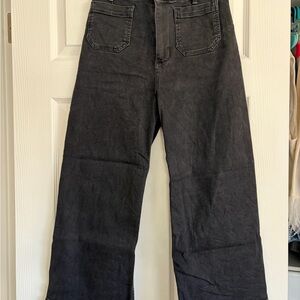 Pilcro Black Wide-Leg Denim Pants